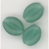 ^Jade Glass 8x6mm Flat Oval Beads from Czech Republic (24)