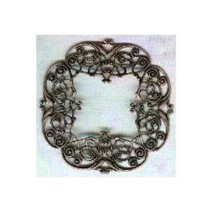 ^Intricately Detailed Filigree 48mm Frame Oxidized Copper (1)
