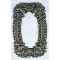 ^Scrollwork Frame Stamping Oxidized Silver 76mm (1)