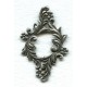 Floral Oval Framework 34x22mm Oxidized Silver (6)