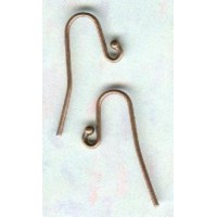 Fish Hook Ball Loop Earring Findings Oxidized Copper