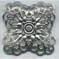 Filigree Squares Great Size 31mm Oxidized Silver (2)