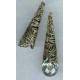 Grand Filigree Cone Bead Caps Oxidized Brass (2)