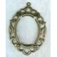 ^Openwork Floral Edge Setting 25x18mm Oxidized Brass (1)