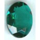 Emerald Glass Oval Unfoiled Jewelry Stone 25x18mm