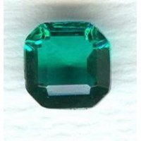 Emerald Unfoiled Glass Square Octagon Stones 8x8mm 