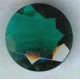 ^Emerald Glass Round 25mm Unfoiled Jewelry Stone (1)