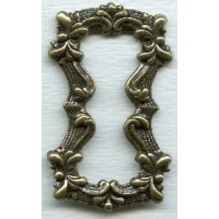 Beautifully Detailed Floral Framework Oxidized Brass