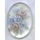 Floral Decal Cabochon 25x18mm German Made