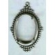 Ancient Design Setting 18x13mm Oxidized Silver