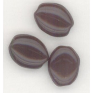 ^Opaque Dark Brown 8x6mm Flat Oval Beads