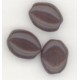 ^Opaque Dark Brown 8x6mm Flat Oval Beads