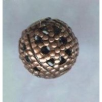 ^Dramatic Filigree Beads 6mm Round Oxidized Copper