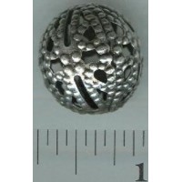 ^Filigree Beads 18mm Round Oxidized Silver (6)
