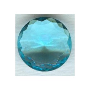 ^Aquamarine Unfoiled Glass Round Jewelry Stone 18mm