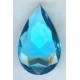 ^Aquamarine Glass Pear Unfoiled 32x20mm (1)