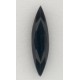 ^Jet Glass Navette Shape Jewelry Stones 24x6mm