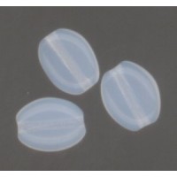 ^White Opal 8x6mm Flat Oval Beads (24)