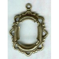 Delicate Openwork 14x10mm Settings Oxidized Brass (1)