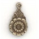 Floral Pendant with 3mm Setting Well Oxidized Brass (12)