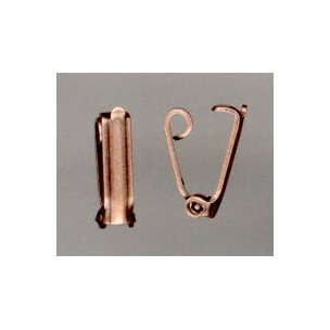 ^Vintage Style Oxidized Copper Plated Foldover Clasps (12)