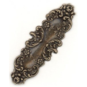 ^Long Floral Design Oxidized Brass Stamping 67mm (1)