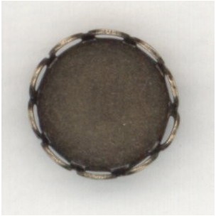 Round Lace Edge Settings 9mm Oxidized Brass (12)