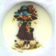 ^Vintage Holly Hobbie Girl Round Cabochon 18mm