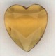 Topaz Glass Heart-Shape Stones Unfoiled 12x11mm