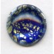 ^Blue Glass Opal Cabochon 18mm German