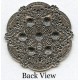 Splendid Gothic Details Oxidized Silver Medallion 72mm (1)