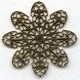 Filigree Flower Ornamentation Oxidized Brass 47mm (1)