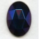 Iris Blue Flat Back Faceted Top 18x13mm Jewelry Stone