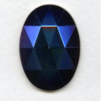 ^Iris Blue Flat Back Faceted Top 25x18mm Jewelry Stone (1)