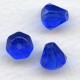Sapphire Bell Shape Faceted Glass Beads 9x8mm
