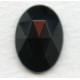 Jet Flat Back Faceted Top 18x13mm Jewelry Stone