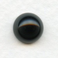 Black Onyx Gemstone Cabochons 9mm Round