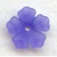 ^Lucite Bell Shape Flower Beads Purple Matte Amey 14mm