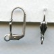 *Lever Back Shell Earring Finding Oxidized Silver (24)