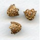 Elaborate Cone Filigree Bead Caps Raw Brass (6)