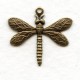 Detailed Small Dragonfly Pendants Oxidized Brass (6)