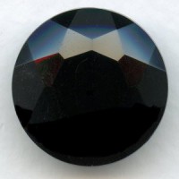 Jet Glass Round 25mm Unfoiled Jewelry Stone (1)