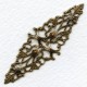 Elegant Ripple Filigree Stamping Oxidized Brass (1)