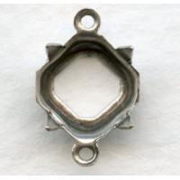 Square Octagon 8mm Setting Connectors Oxidized Silver (12)