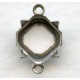 Square Octagon 8mm Setting Connectors Oxidized Silver (12)