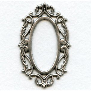 Splendid Oval Openwork Frames Oxidized Silver (3)