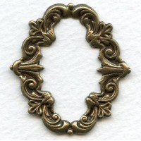 Elegant Framework Stamping 39mm Oxidized Brass