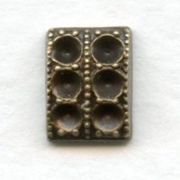 Rhinestone Setting Bar Oxidized Brass pp10