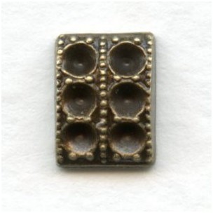 Rhinestone Setting Bar Oxidized Brass pp10