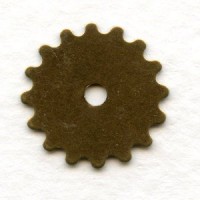 Steampunk Wheels Oxidized Brass 16mm